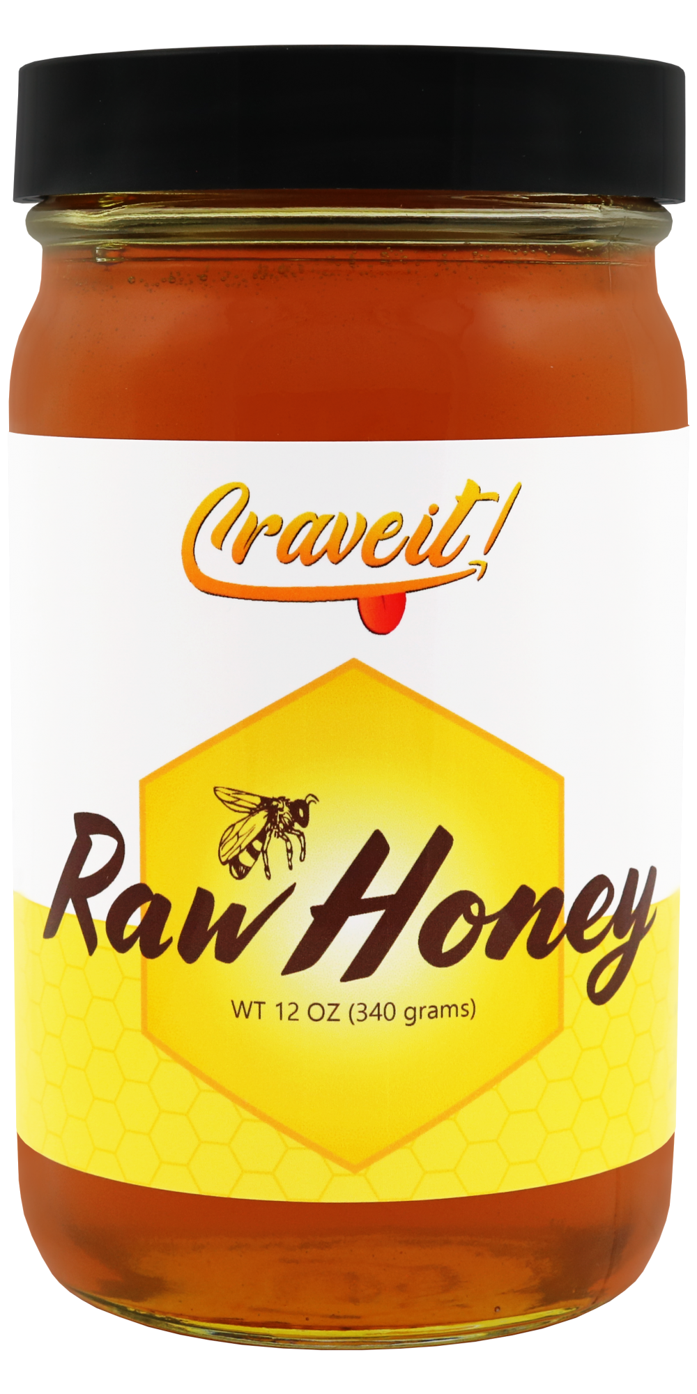 Raw & Unfiltered Honey 12 Ounce Glass Jar